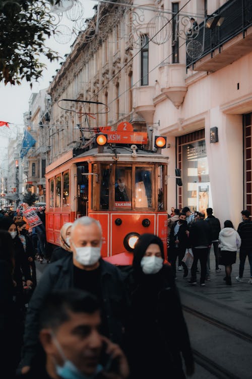 A Street in Istanbul and a Tram