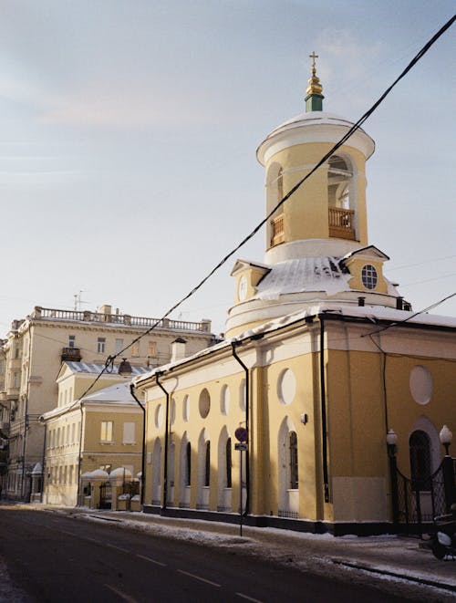 Church in a City in Winter 