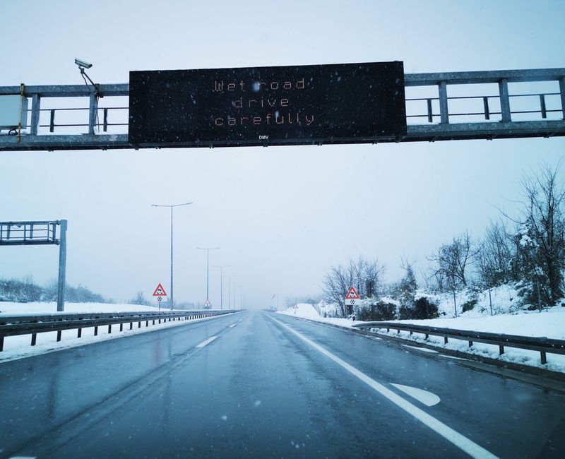 Car driving on a highway in Bulgaria with a digital vignette