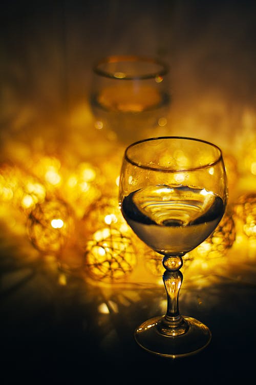 Free Clear Glass with Wine Stock Photo