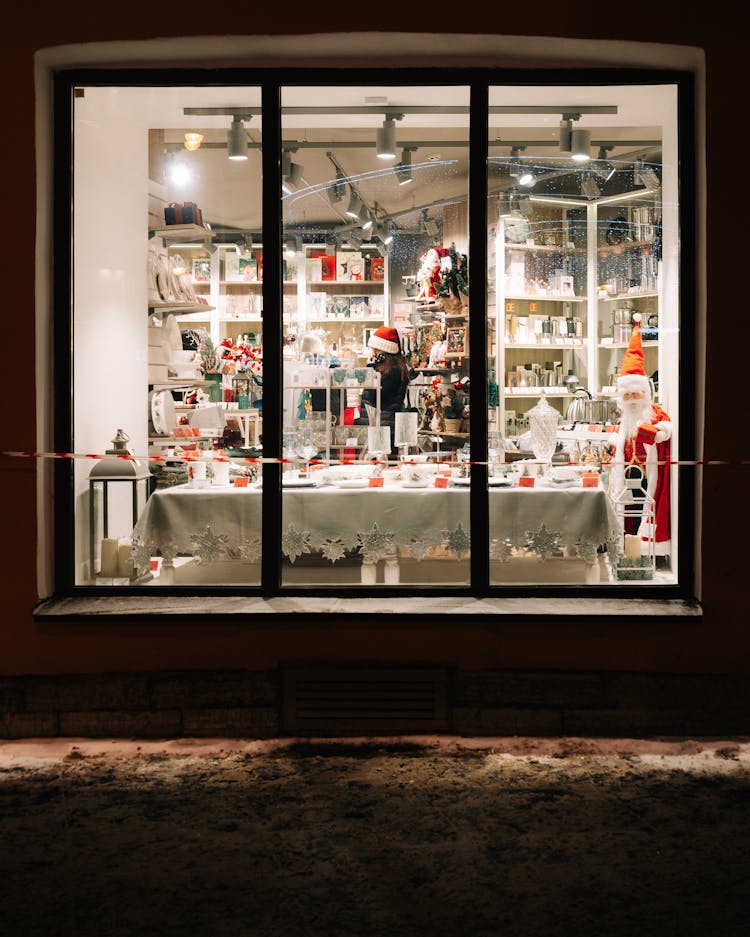 Framed Glass Window Of A Souvenir Store