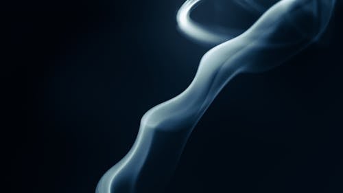 Close-Up Shot of a Blue Smoke