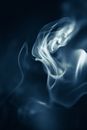 Blue and White Smoke Illustration