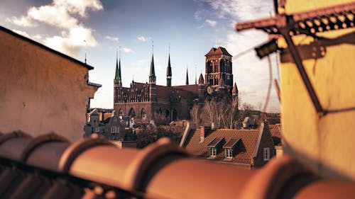 Basilica of Saint Mary Seen from a House Roof, Gdansk, Poland