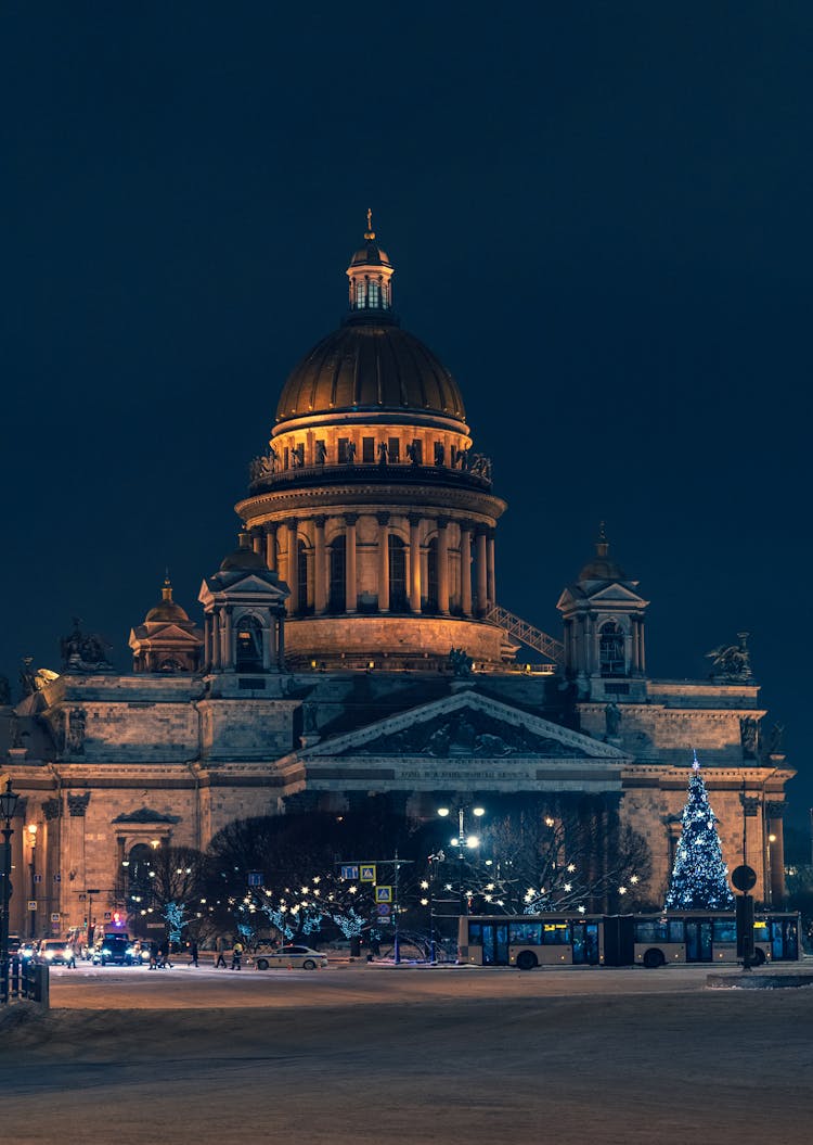 Saint Isaac Cathedral Facade In Russia