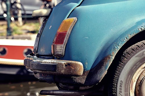 Old Retro Car Back Close-up