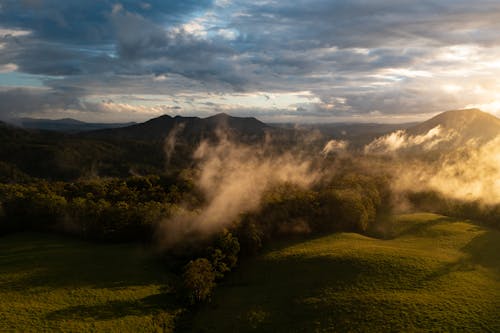 Foto profissional grátis de aerofotografia, alvorecer, cair da noite