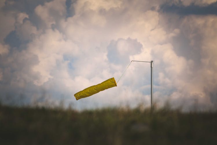 Yellow Wind Indicator In Field