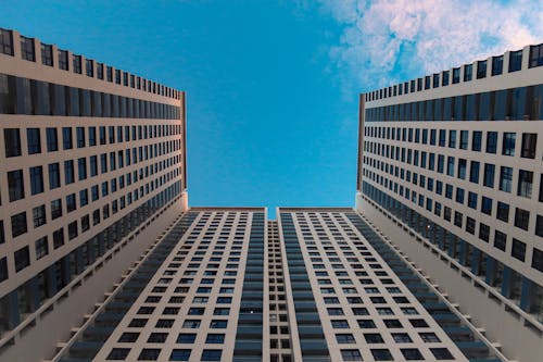 Low-Angle Shot of a Concrete Building