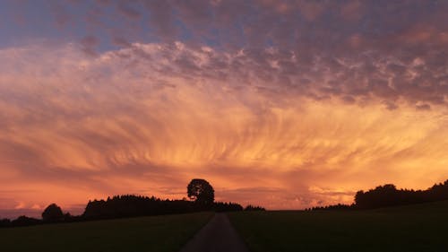 Kostnadsfria Kostnadsfri bild av dramatisk himmel, gryning, gyllene timmen Stock foto