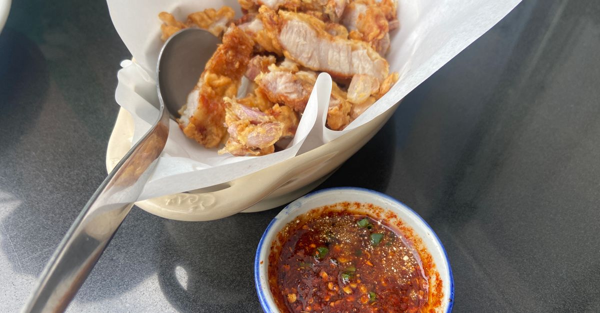Khao soi as locals eat it, Thailand