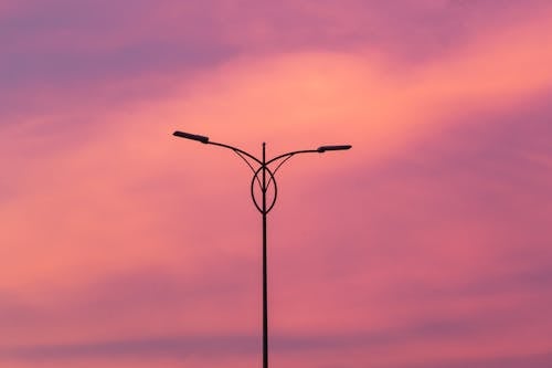 Lamp Post under Twilight Sky 