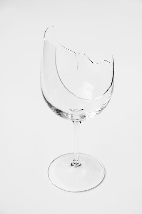 Broken Empty Wineglass