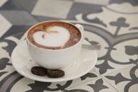 White Ceramic Cup With Saucer