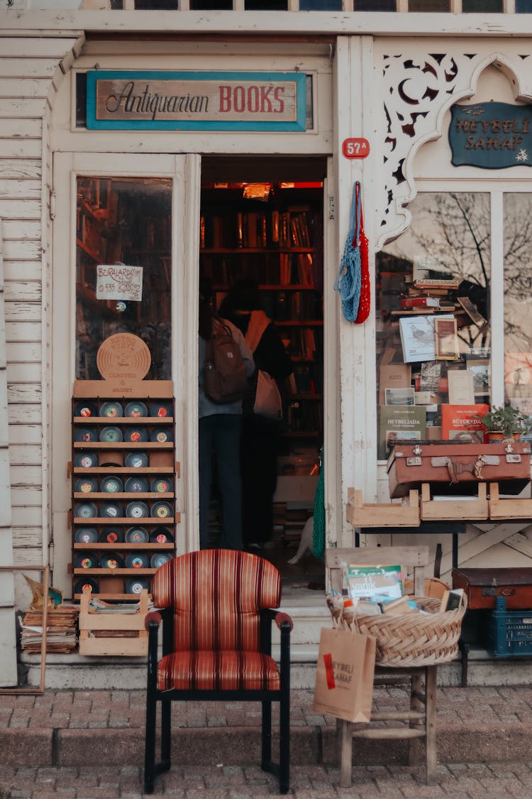 Secondhand Bookshop And Chair