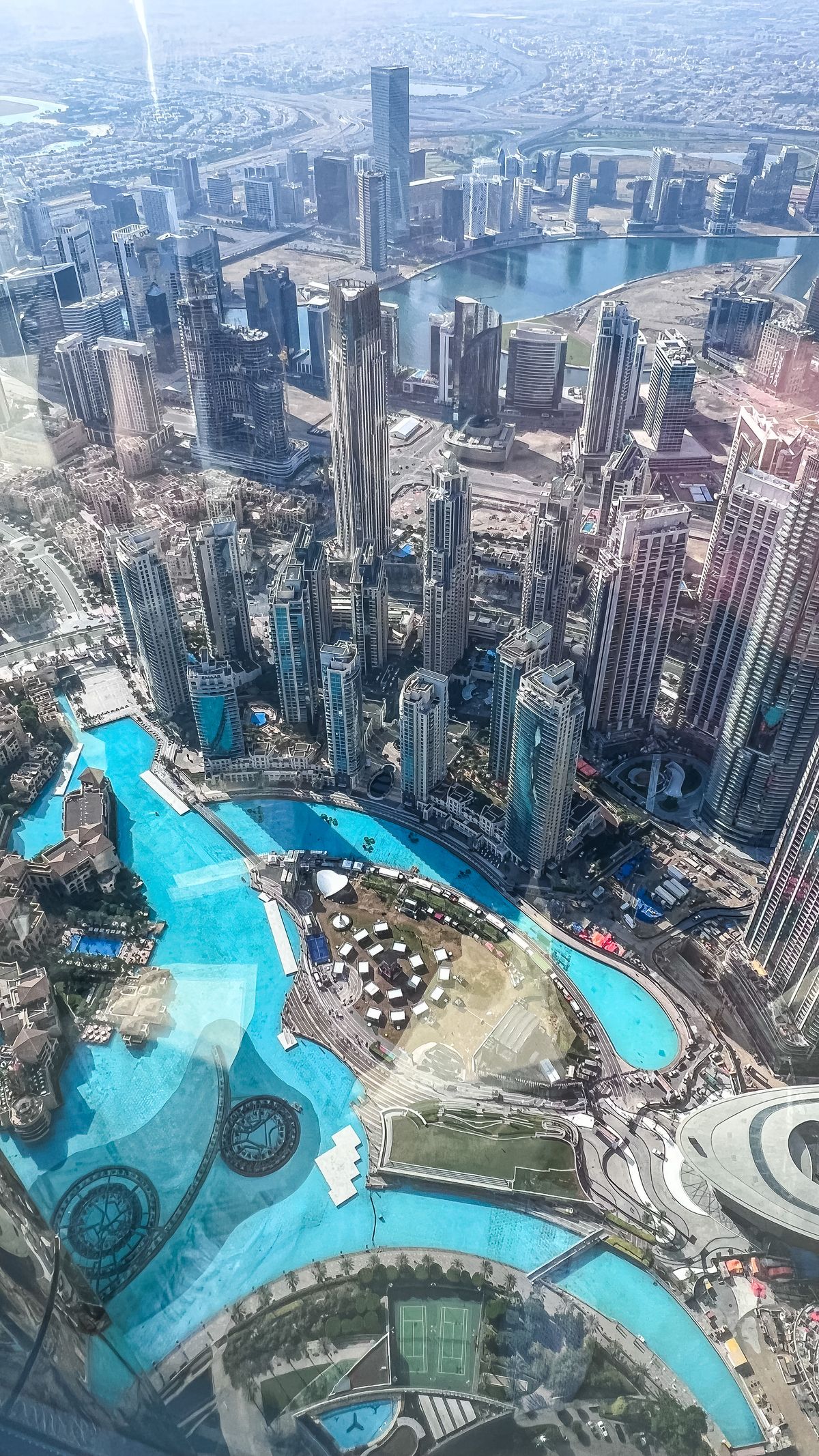 Dubai skyline aerial view Carbon Cub Burj Al Arab approach perspective