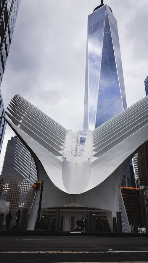 A Low Angle Shot of a World Trade Center