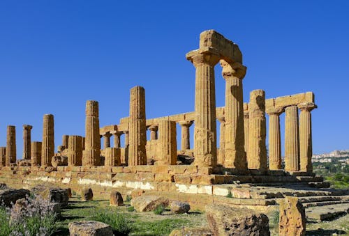 Free The Valley of Temples in Agrigento, Sicily, Italy Stock Photo