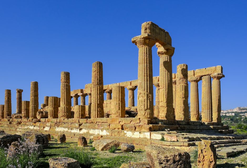 half|ancient Greek temple
