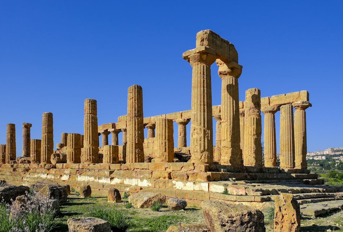 Free The Valley of Temples in Agrigento, Sicily, Italy Stock Photo