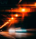 Cars on Bridge during Night Time
