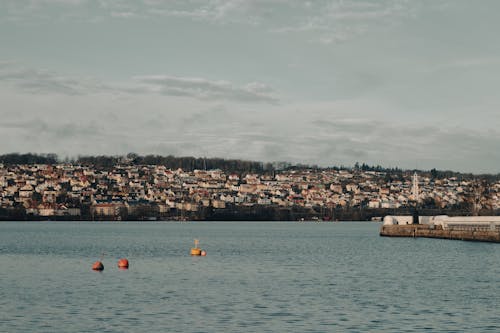 Základová fotografie zdarma na téma dlouhý záběr, domy, řeka