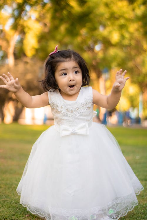 Young Girl in White Dress