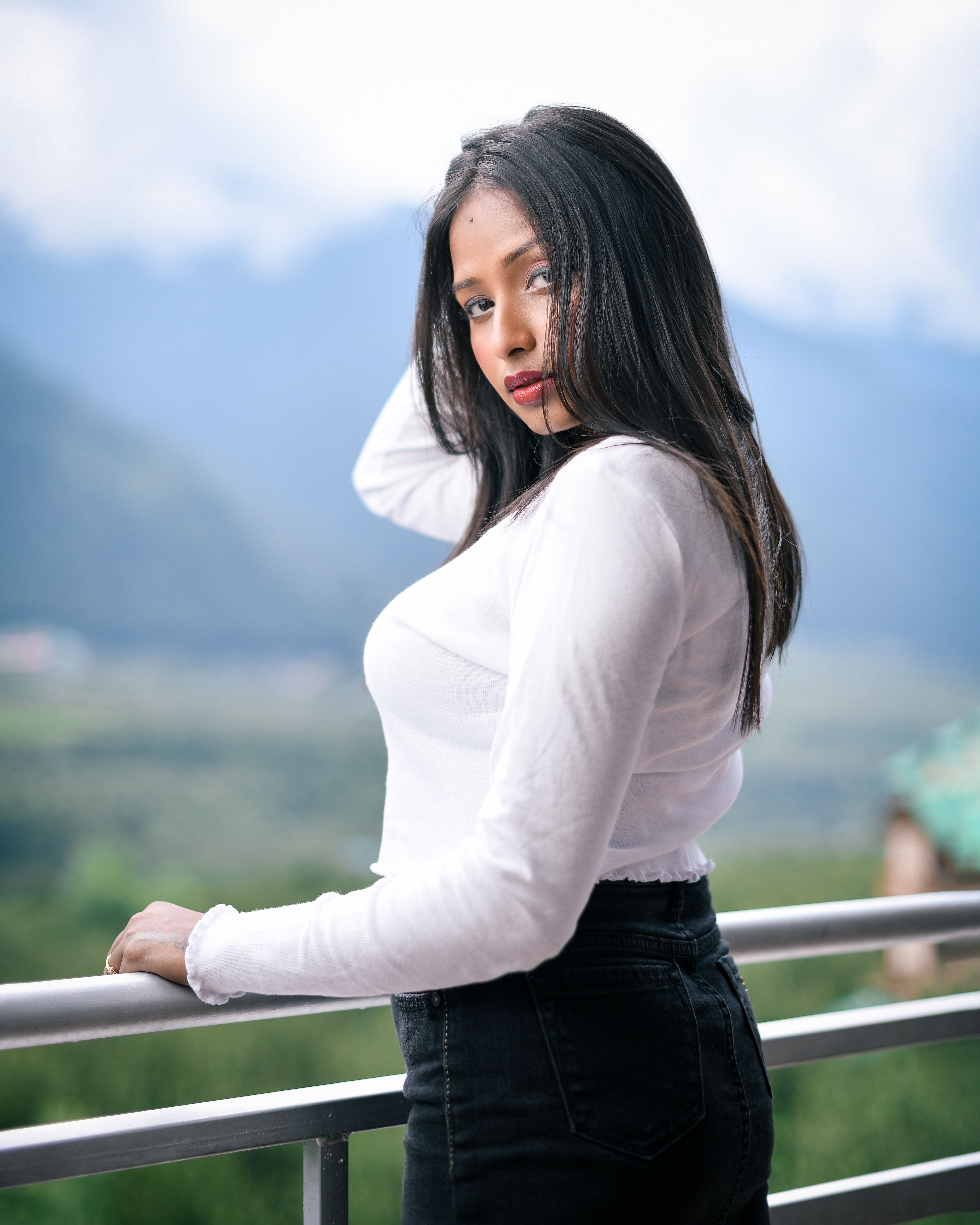 A Woman in White Long Sleeve Shirt · Free Stock Photo