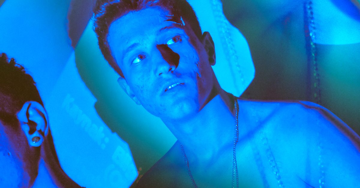 Blue Light Body Raps Shirtless Men In Blue Light · Free Stock Photo