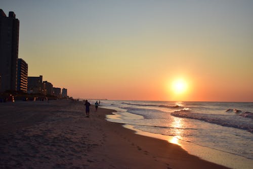 Free stock photo of beach, sunrise