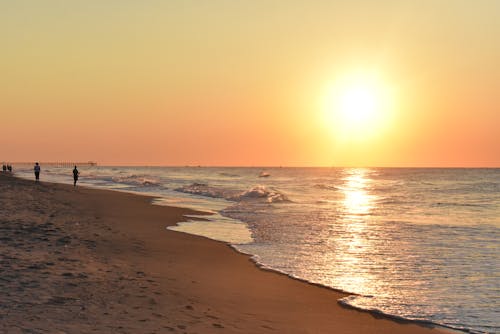 ビーチ, 地平線, 日没の無料の写真素材