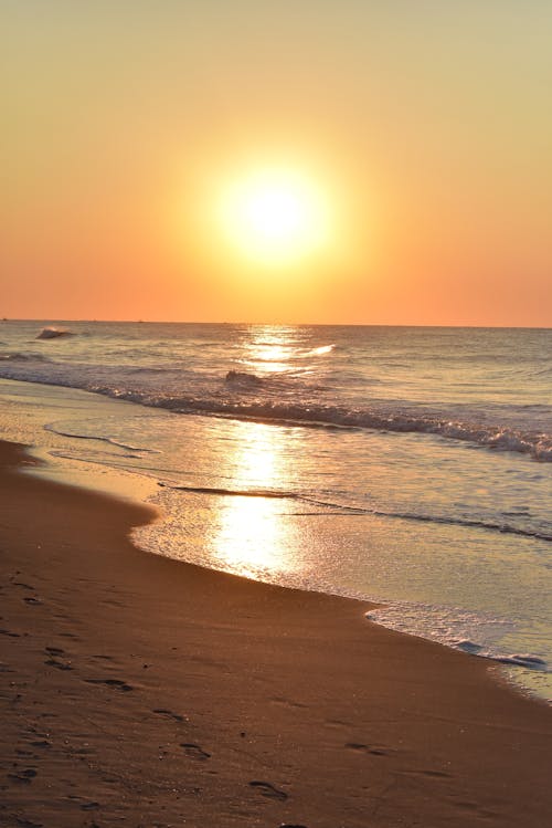 beachsand, sunsrise, 太陽 的 免费素材图片
