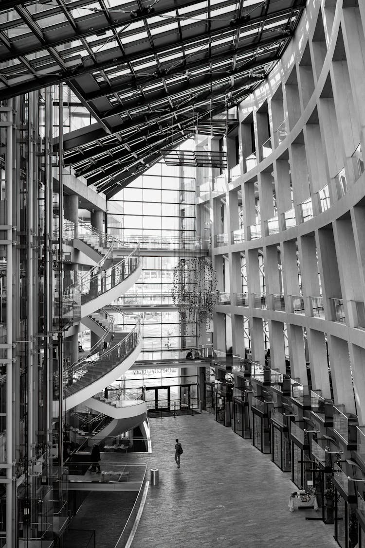 Multilevel Atrium Of Building