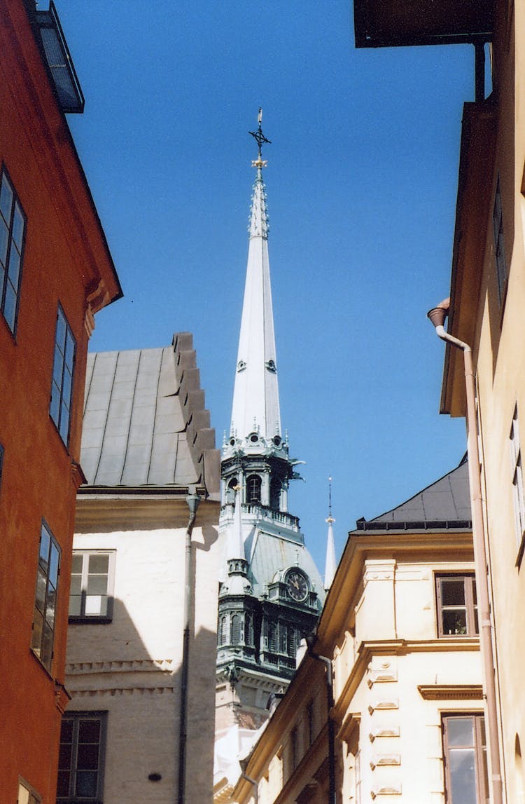 Tower Of The German Church In Stockholm Sweden