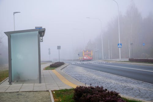 Free stock photo of asphalt, bus stop, city Stock Photo