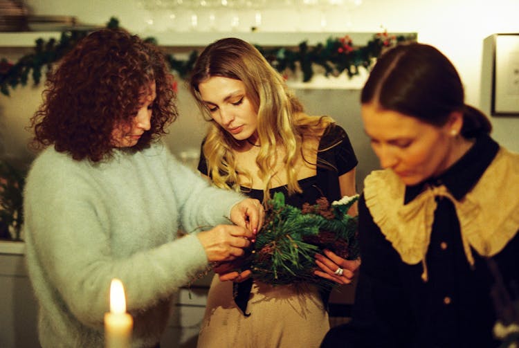 Women Making Christmas Wrath