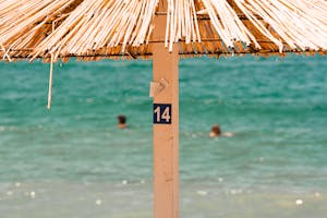 Number 14 on Beach Umbrella