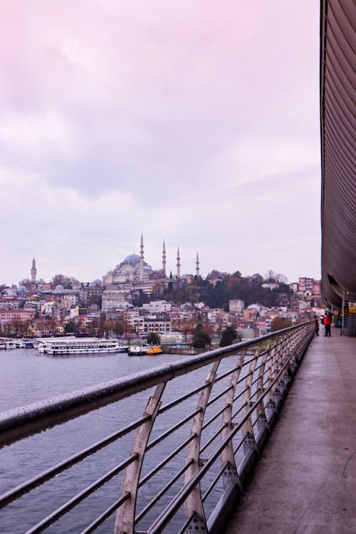 View from the Golden Horn Bridge to the Suleymaniye Mosque