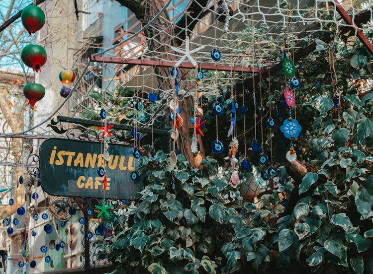 Traditional Decorations Near Cafe