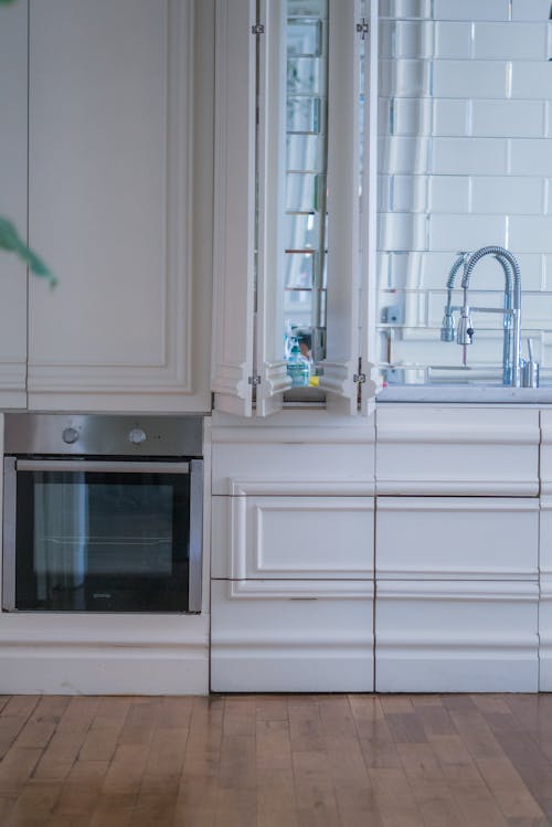 White Wooden Kitchen Cabinet With White Wooden Cabinet