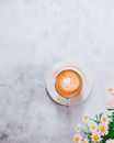 Cup of Coffee with Heart Drawn in Milk on Top