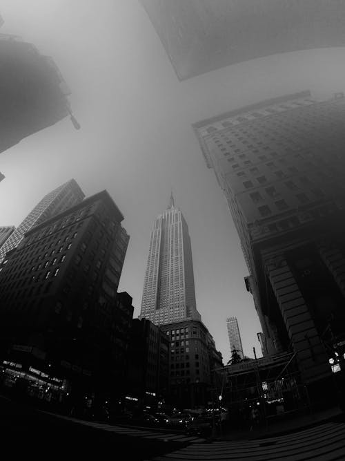 Free New York Skyscrapers in Black and White Stock Photo