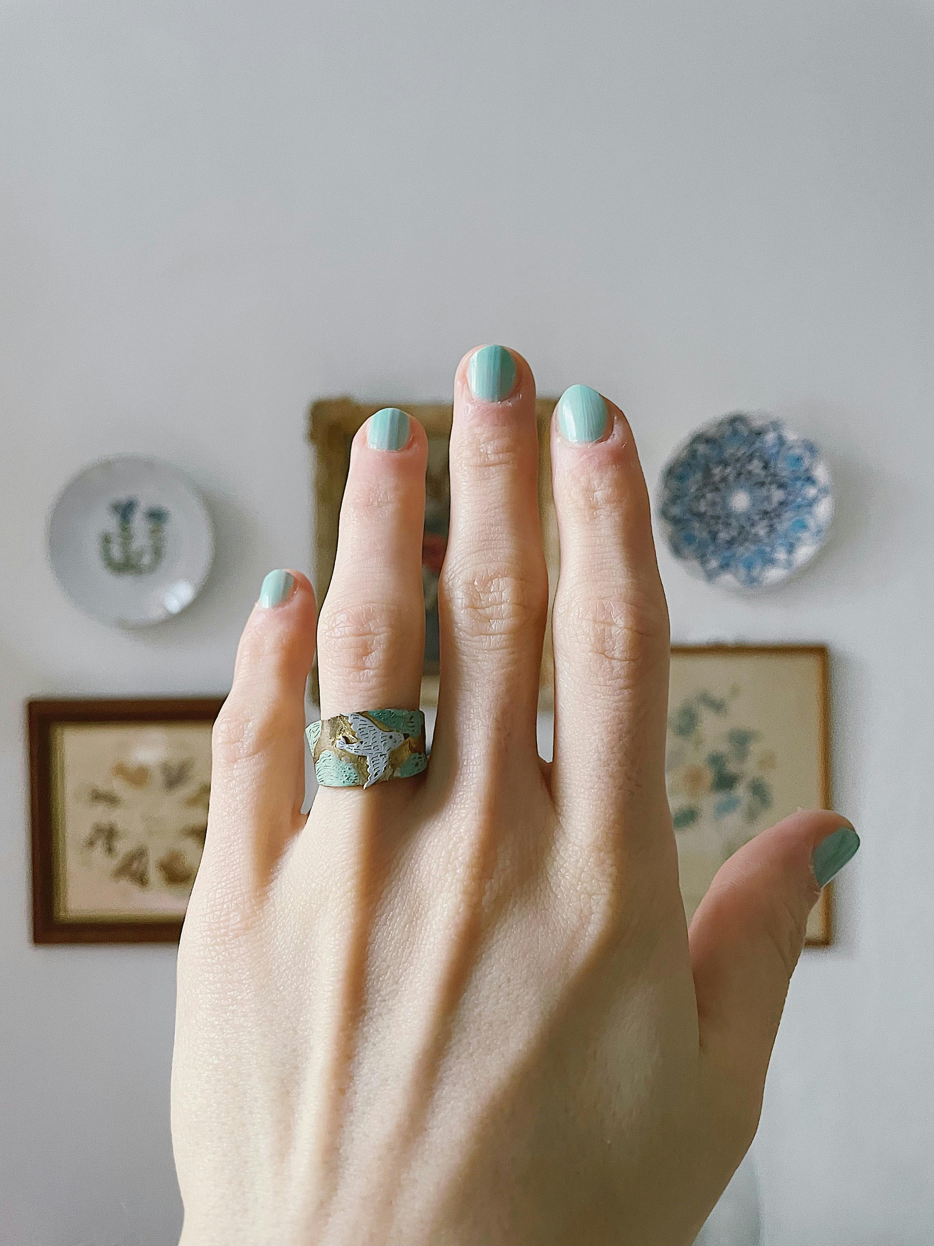 Mint Ombre Nails