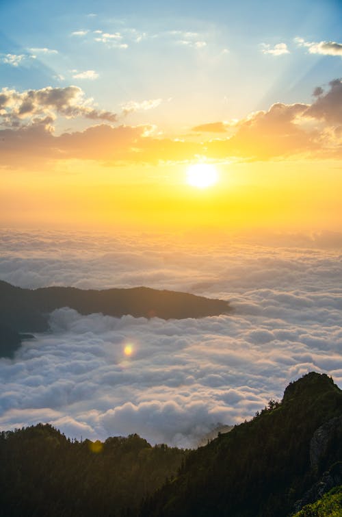 Clouds and Sun on Sky