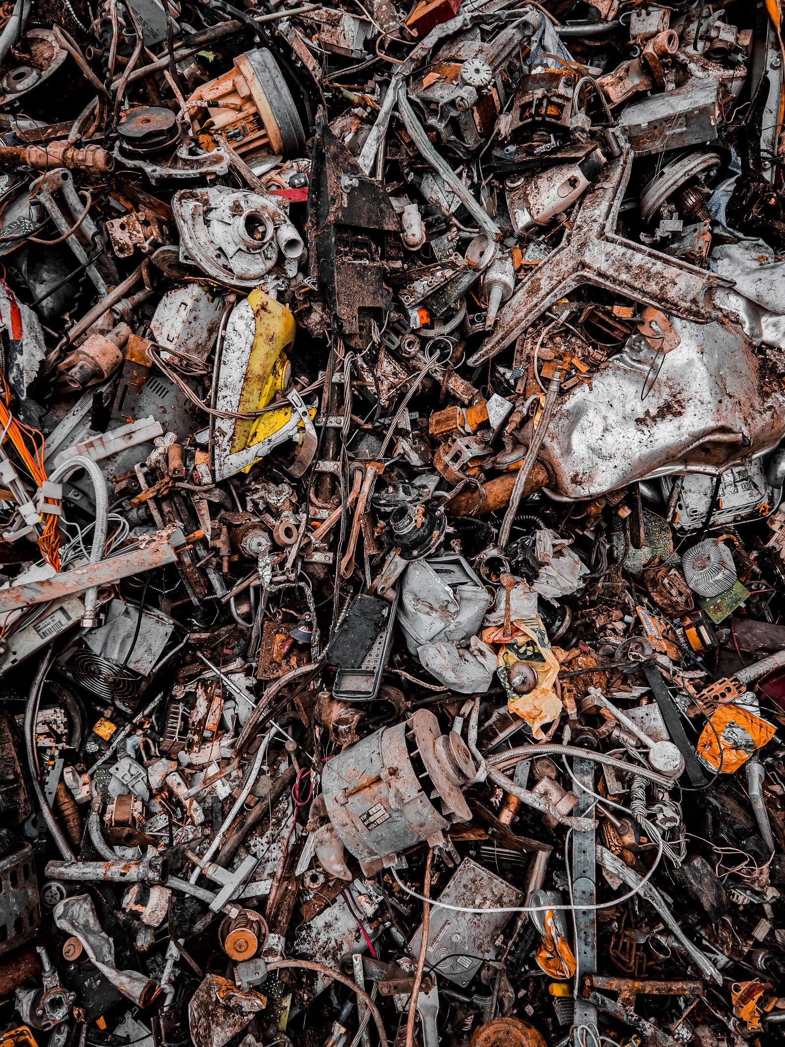 Pile of cleared-out junk ready for disposal