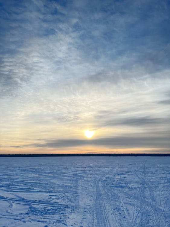 Snowy Plain at Sunrise