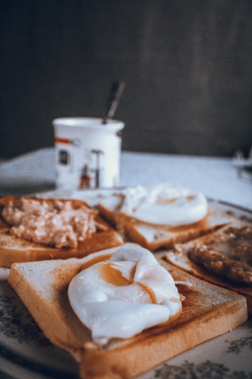 Free Pouched Egg on Toast  Stock Photo