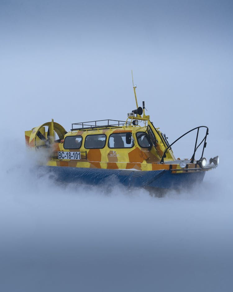 Hovercraft In Snow