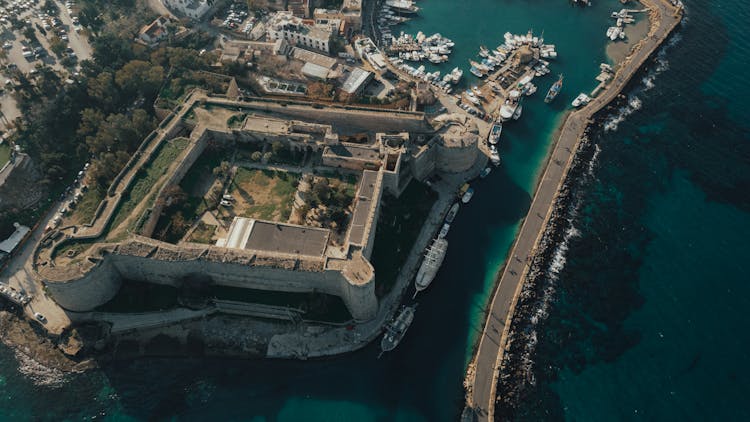 Aerial View Of A Fort 