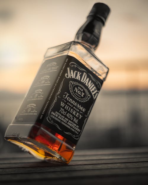Free Close Up Photo of a Whiskey in a Bottle Stock Photo